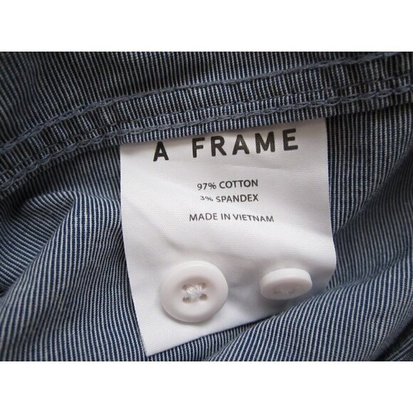 Men's A-Frame Regular Cotton Button Up Polka Dot Long Sleeve Shirt Sz L (MT195) - Picture 8 of 8